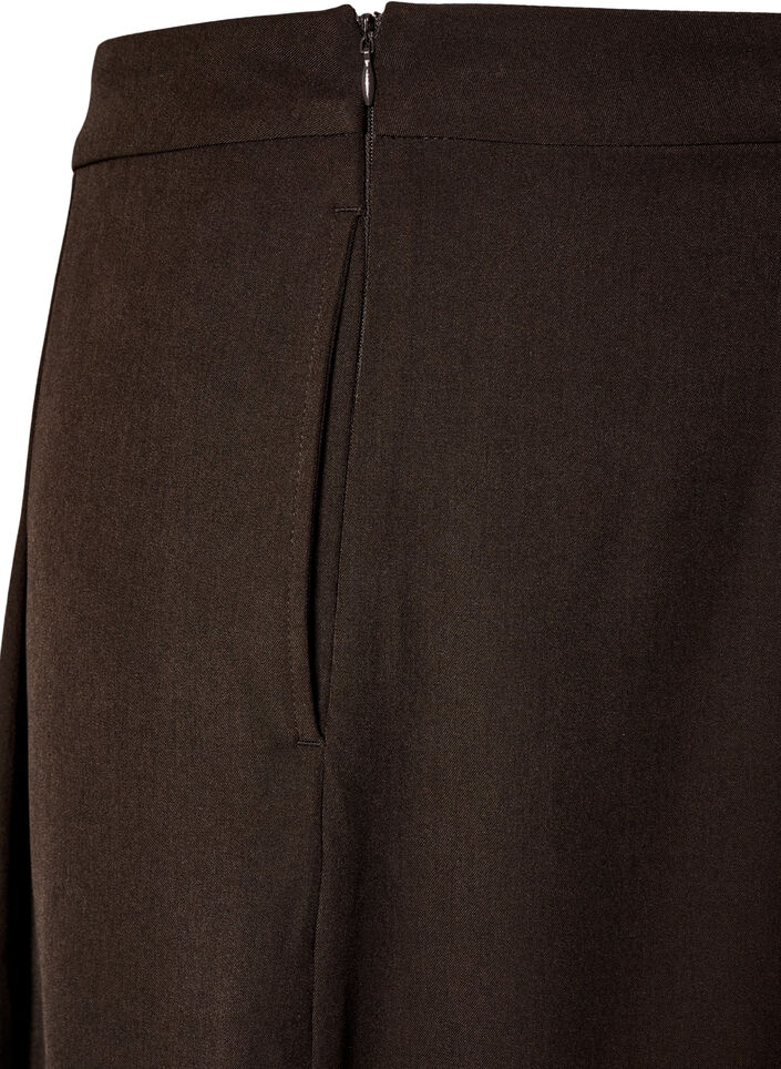 Knee-length A-line skirt, Brown, Packshot image number 3