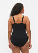 Swimsuit with underwire and adjustable straps, Black Ditsy Print, Model image number 1