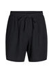 Loose shorts in linen and viscose, Black, Packshot image number 0