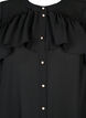 Ruffle shirt blouse with pearl buttons, Black, Packshot image number 2