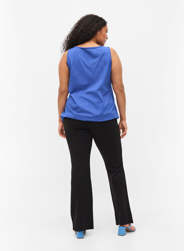 Trousers in a viscose blend, Black, Model image number 1