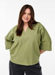 Loose blouse with collar and 1/2 sleeves, Green, Model image number 0