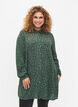 Long viscose shirt with print, Green AOP, Model image number 0