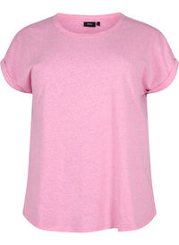 Melange t-shirt with short sleeves