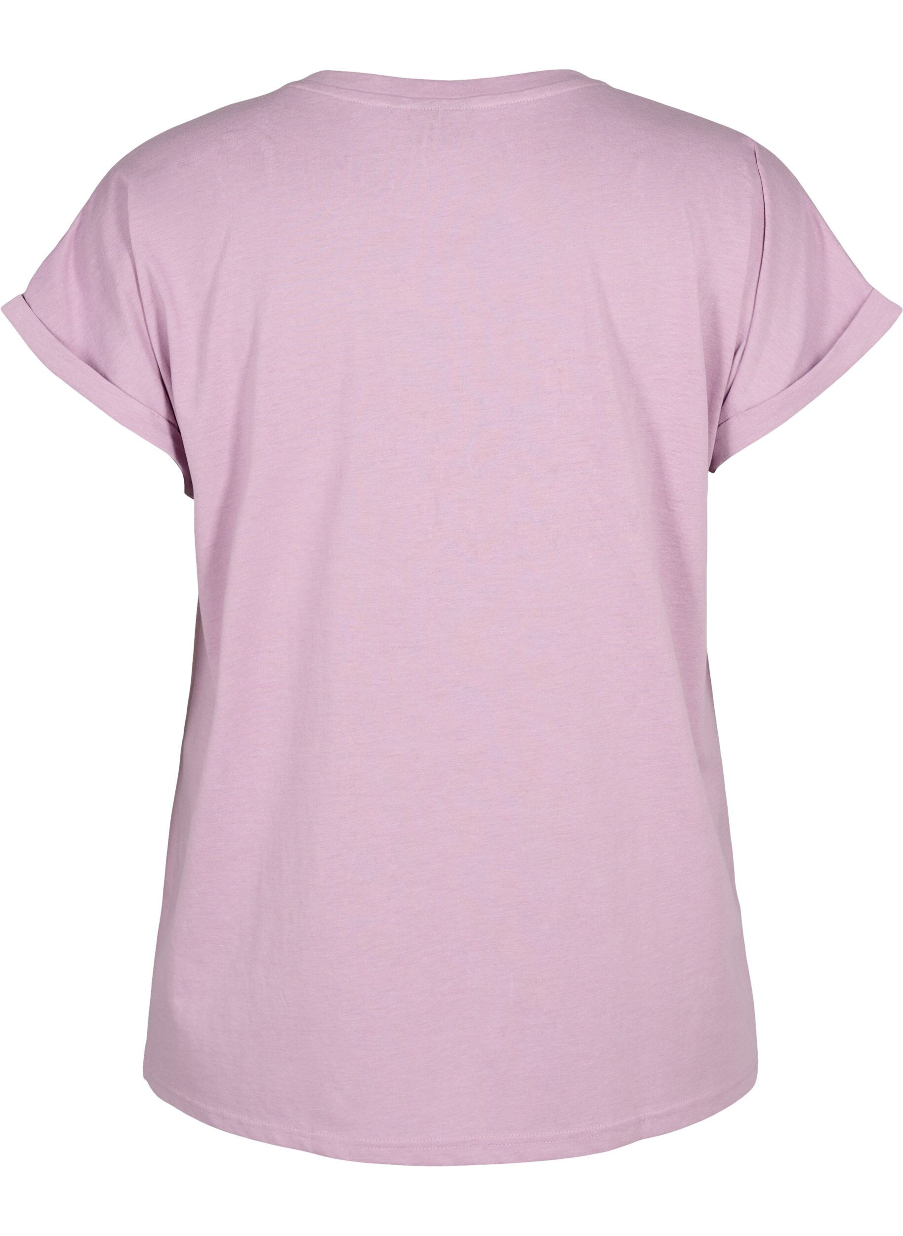 Zizzifashion Short-sleeved cotton blend t-shirt, Purple, Packshot image number 1