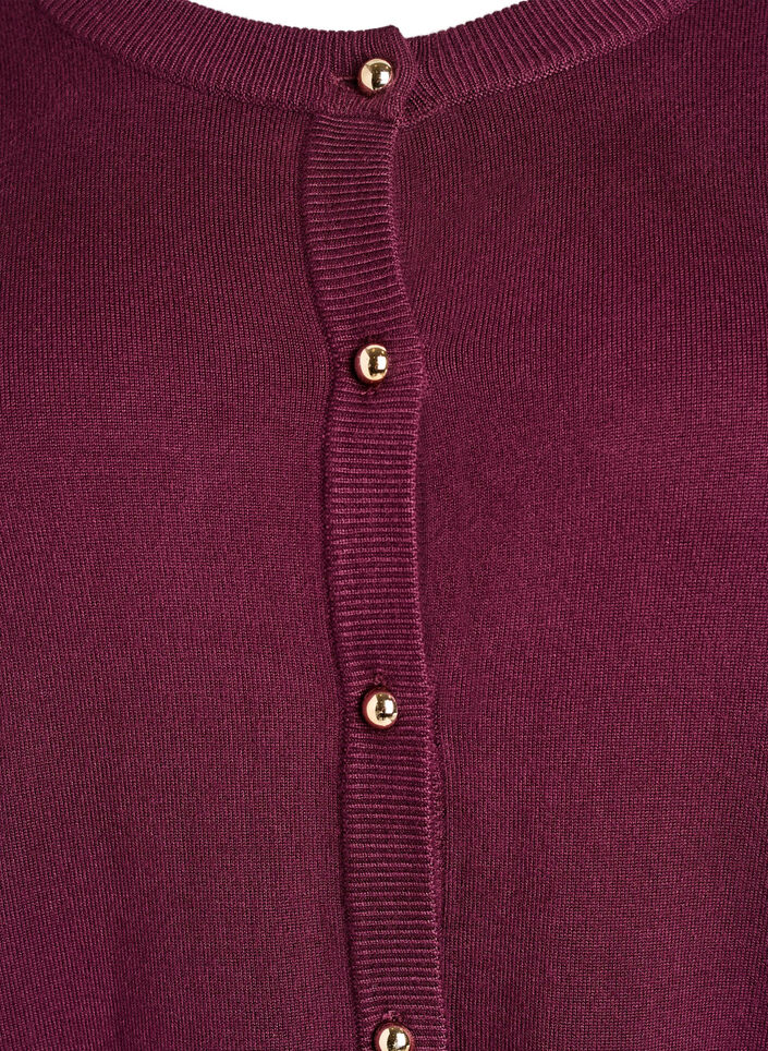 Fine-knit cardigan with ball buttons, Red, Packshot image number 2