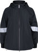 Rain jacket with reflective details, Black, Packshot image number 0