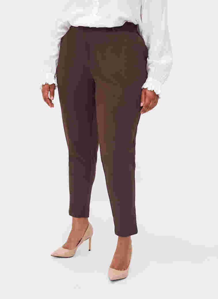 Cropped trousers with pockets, Coffee Bean, Model image number 2