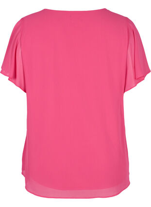 Short-sleeved blouse, Magenta, Packshot image number 1