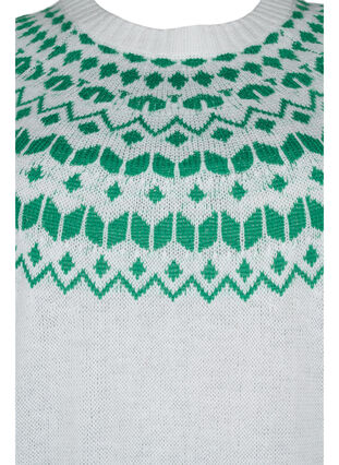 Knitted jumper with jacquard pattern, Jolly Green Comb, Packshot image number 2