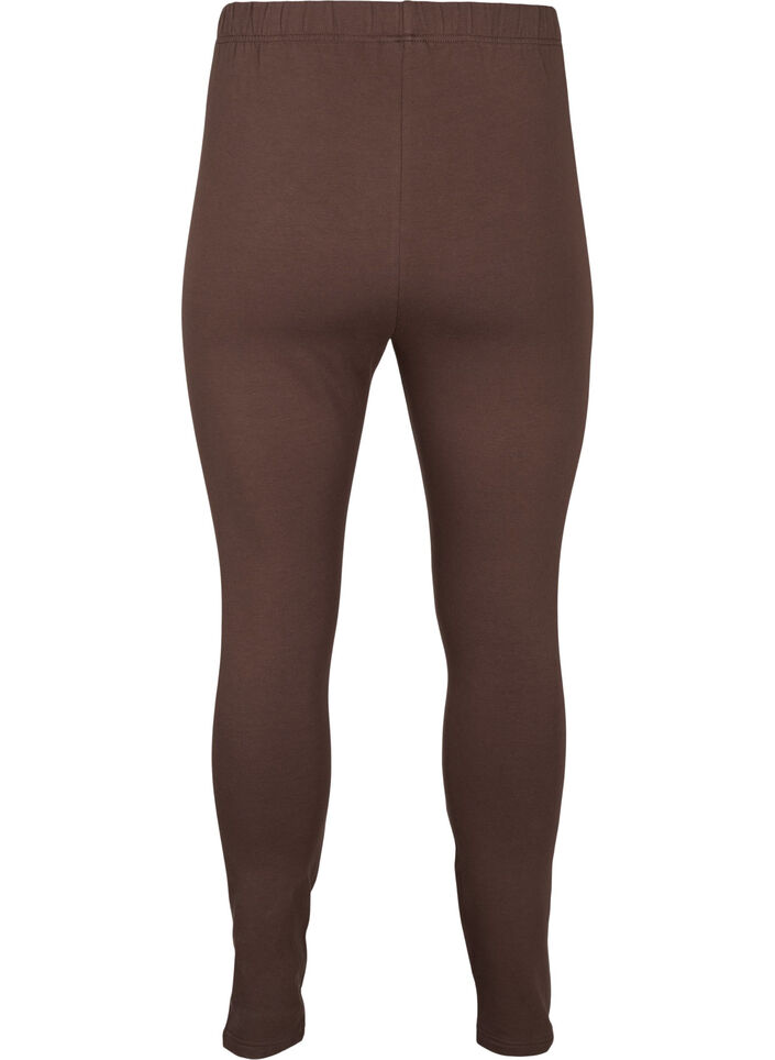Cotton leggings with lining, Brown, Packshot image number 1