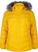 Short puffer jacket with hood, Yellow, Packshot image number 0