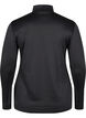 High neck exercise top with zip, Black, Packshot image number 1