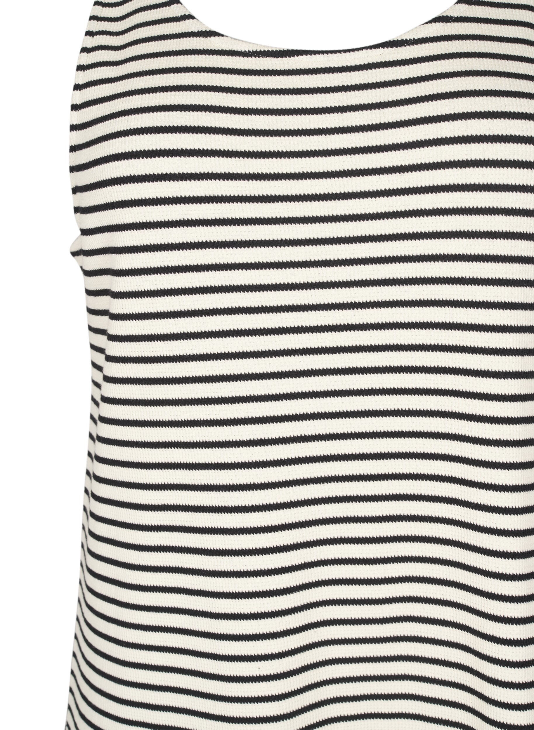 Zizzifashion Striped midi tank dress, White, Packshot image number 2