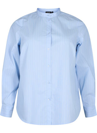 FLASH - Pinstripe Shirt, Light Blue Stripe, Packshot image number 0