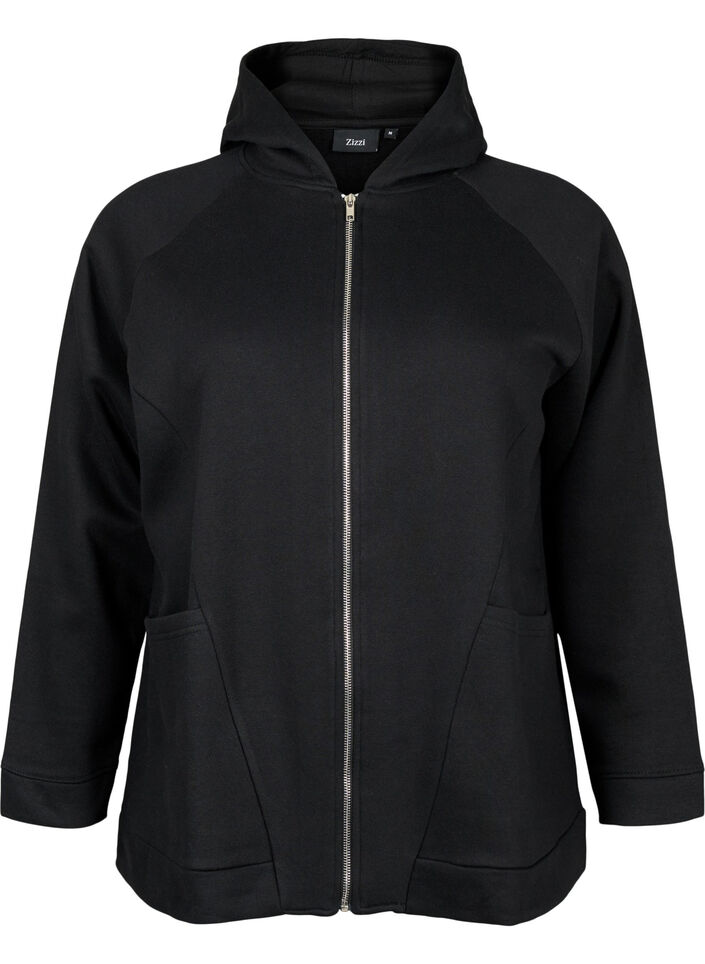 Hooded Sweatshirt, Black, Packshot image number 0
