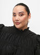 Dress with ruffles and elastic cutlines, Black, Model image number 3