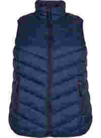 Short vest with zip and pockets