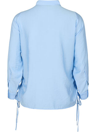 Viscose shirt with ruffle detail, Serenity, Packshot image number 1
