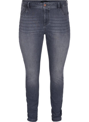 Extra slim Amy jeans with high waist, Grey Denim, Packshot image number 0