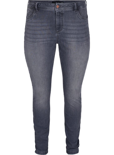 Extra slim Nille jeans with high waist, Grey Denim, Packshot image number 0