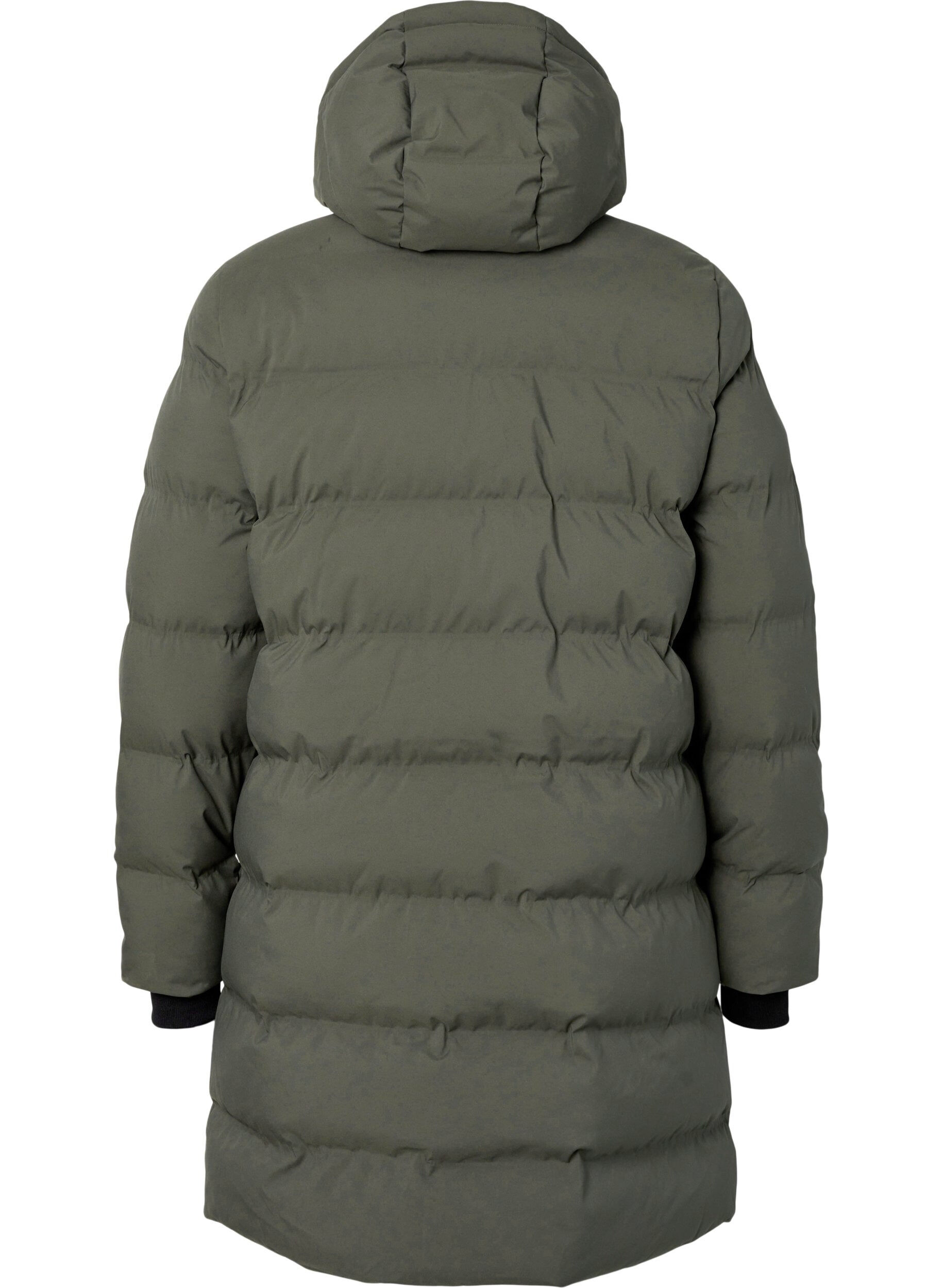 ZizzifashionPuffer coat with hood and pockets, Green, Packshot image number 1