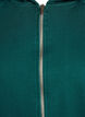 Hoodie with zipper and back print, Green, Packshot image number 2