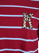 T-shirt with stripes and leopard detail, Red, Packshot image number 2