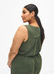 Sleeveless top with wrinkle details, Green, Model image number 2
