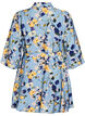 Patterned tunic with a tie-belt and 3/4 sleeves, , Packshot image number 1