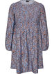 Viscose dress with smock and an all-over pattern, Light Blue, Packshot image number 0