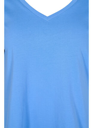 2-pack basic cotton t-shirt, Ultramarine/White, Packshot image number 2