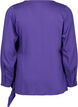 Long-sleeved blouse in viscose with a wrap look, Prism Violet, Packshot image number 1