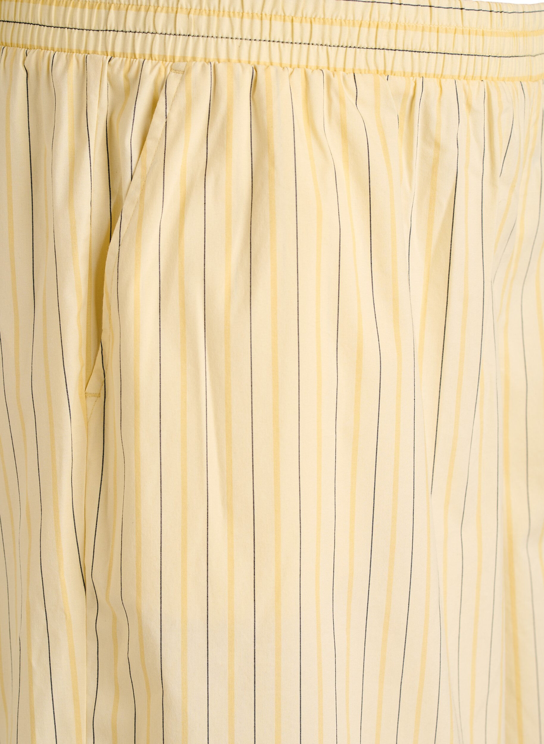 ZizzifashionStriped high-waisted shorts with a loose fit, Yellow, Packshot image number 2
