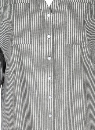 Striped shirt in 100% cotton, Black Stripe, Packshot image number 2