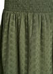 Ankle-length cotton skirt with a smocked waist, Green, Packshot image number 2