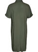 Long shirt dress with short sleeves, Green, Packshot image number 1