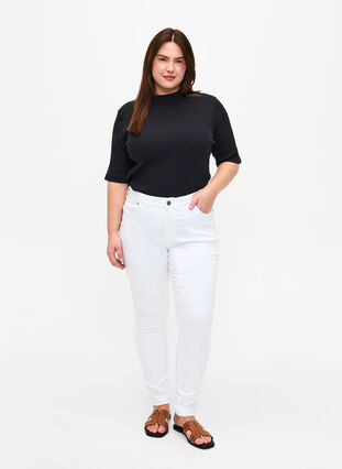 Viona regular waist jeans, White, Model image number 0