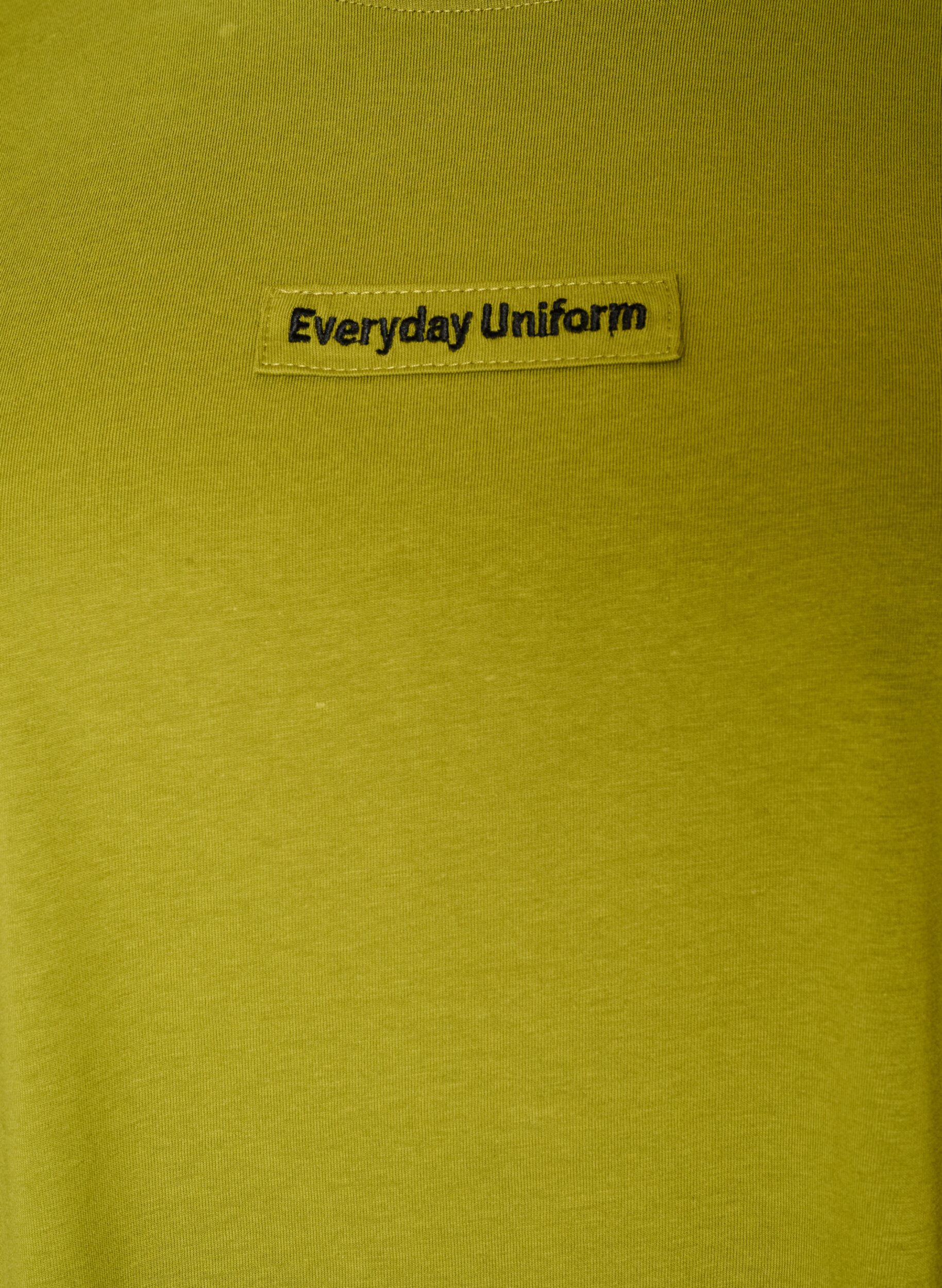 ZizzifashionCotton T-shirt with text badge, Green, Packshot image number 2
