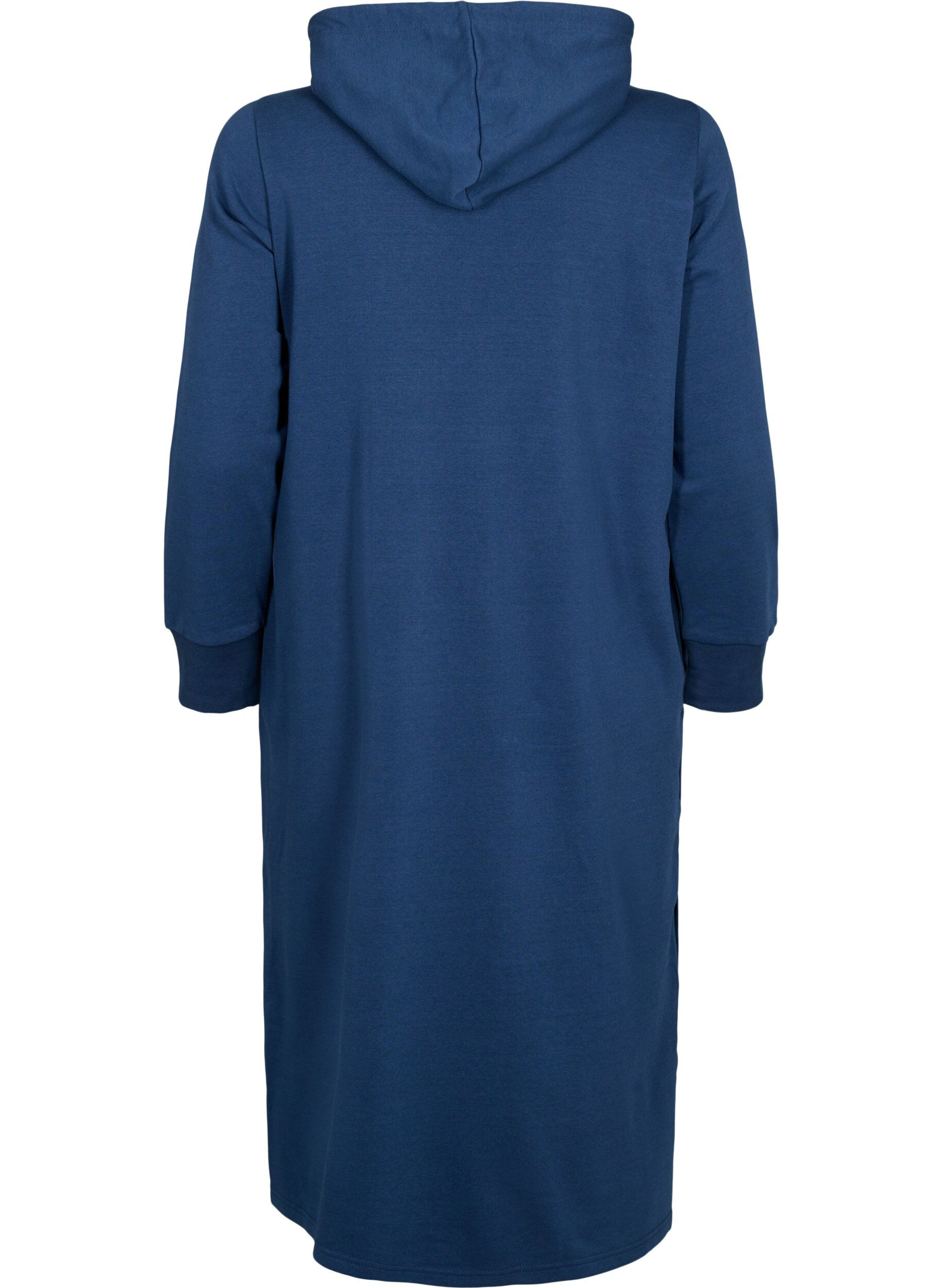Zizzifashion Hooded sweatshirt dress, Dress Blues, Packshot image number 1