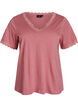 T-shirt with lace trim, Rose, Packshot image number 0
