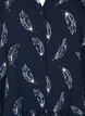 Midi dress with long sleeves, Navy B. Feather AOP, Packshot image number 2