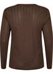 Organic cotton pyjama top with eyelet embroidery, Brown, Packshot image number 1