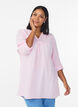 Cotton muslin tunic with broderie anglaise, Rose, Model image number 0