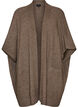 Cardigan with open front and wide sleeves, Brown, Packshot image number 0