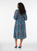Summer dress in viscose with paisley print, Blue, Model image number 1