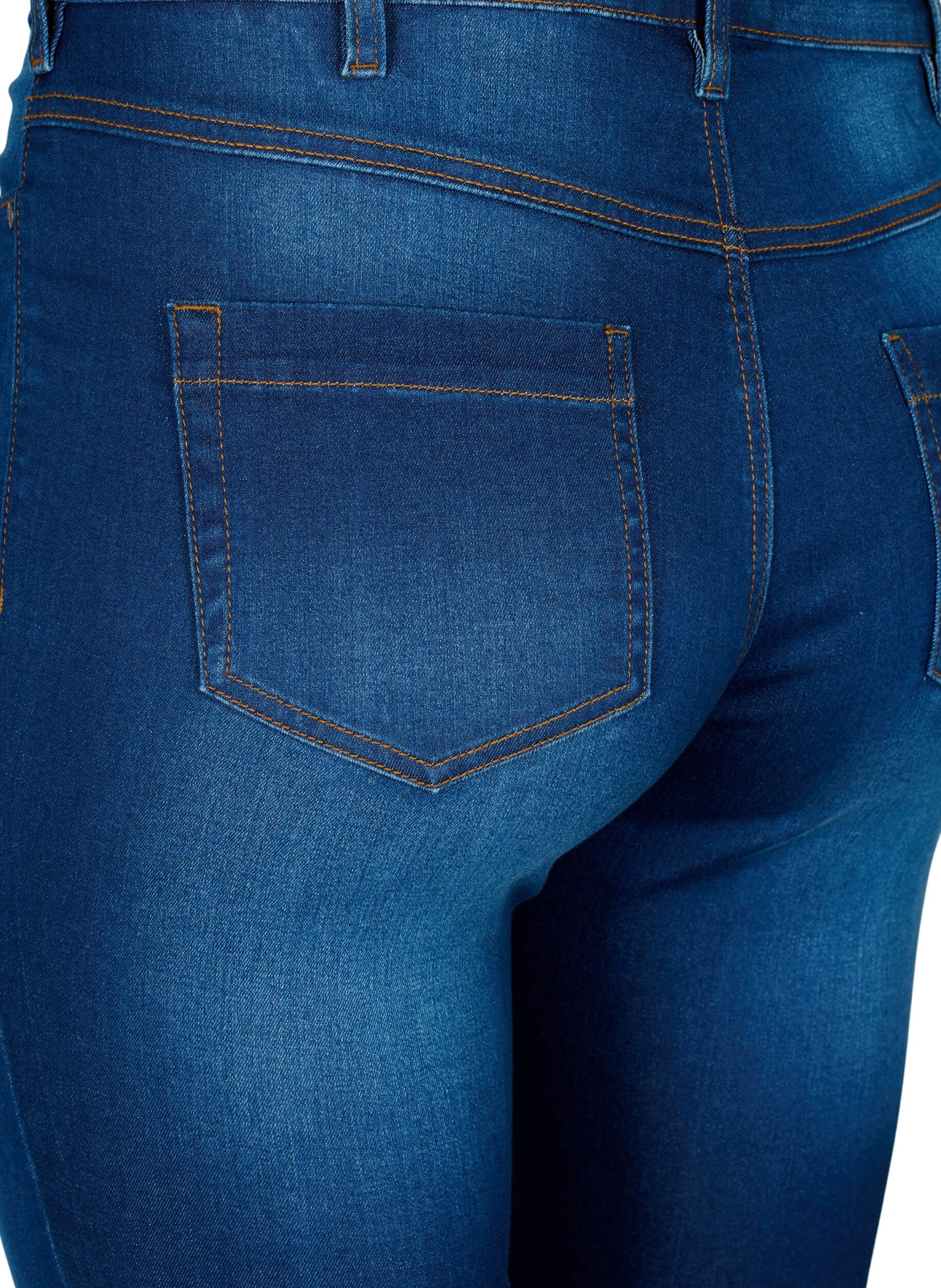 Zizzifashion High-waisted Amy capri jeans with super slim fit, Blue, Packshot image number 3