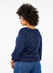 Knitted blouse with shimmer and V-neck, Naval A.w.Blue Lurex, Model image number 1