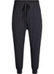 Night trousers in modal with high waist, Black, Packshot image number 0