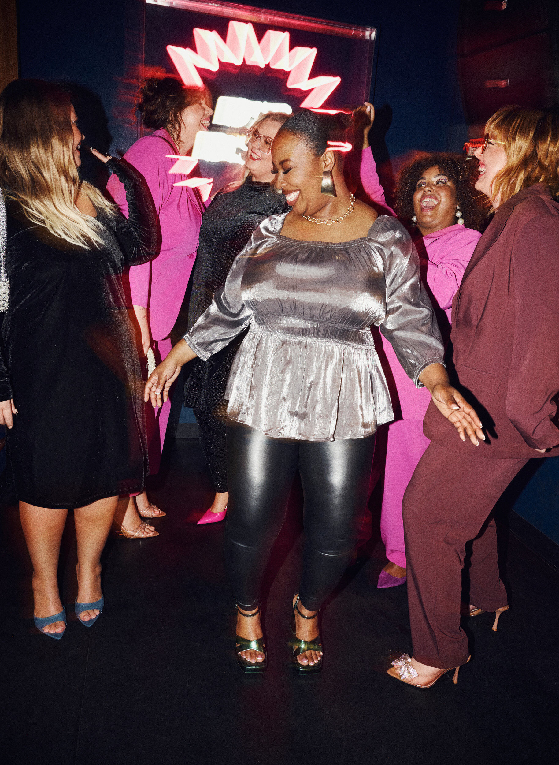 Zizzifashion Coated leggings with a brushed inside, Black, Image image number 0